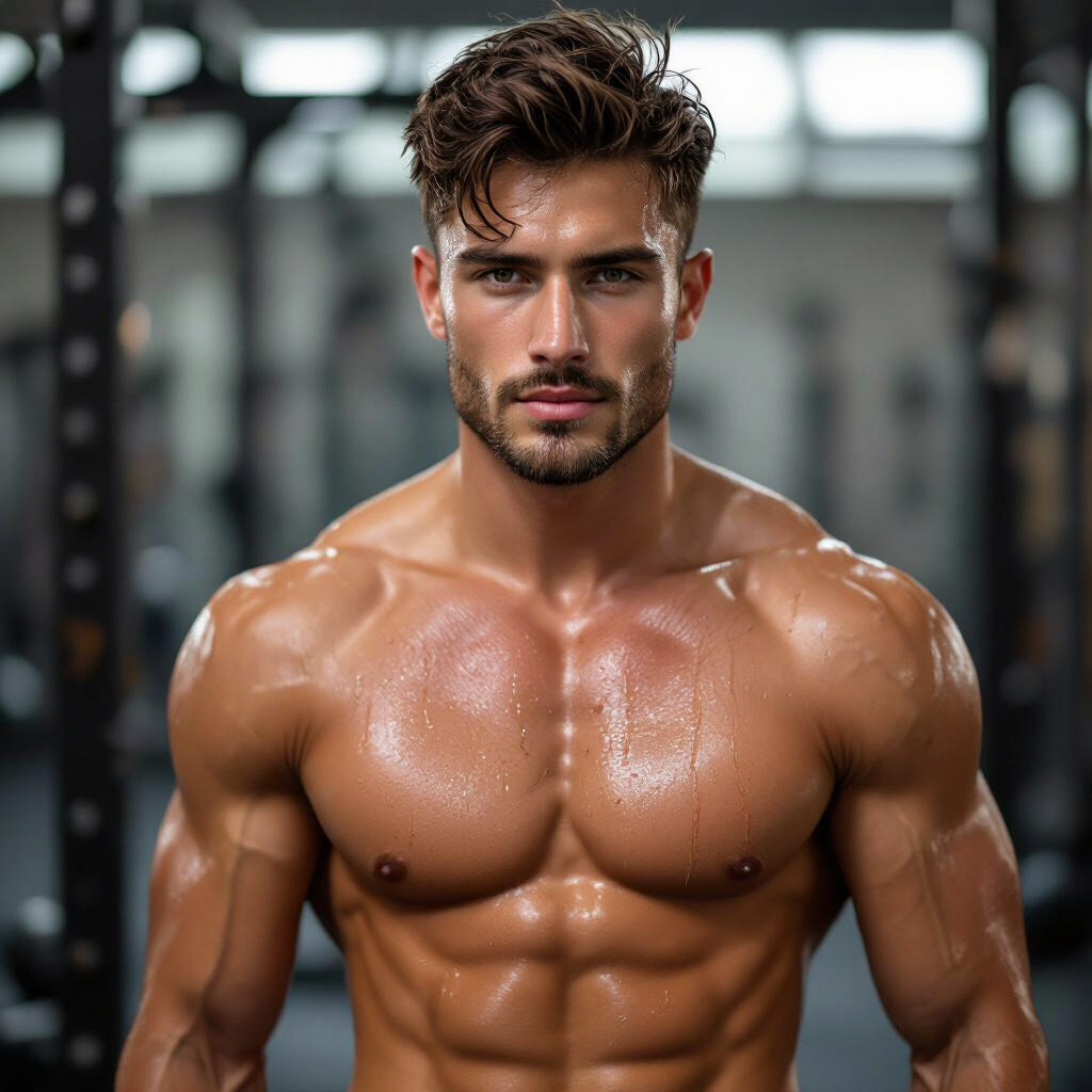 Sweaty man